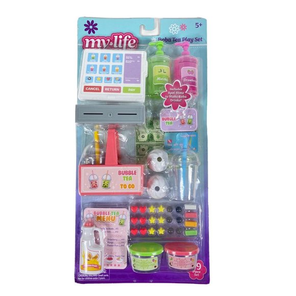 My Life As Boba Tea Playset 39 Pieces Boba Cups Cash Register For 18" Dolls - Picture 1 of 12